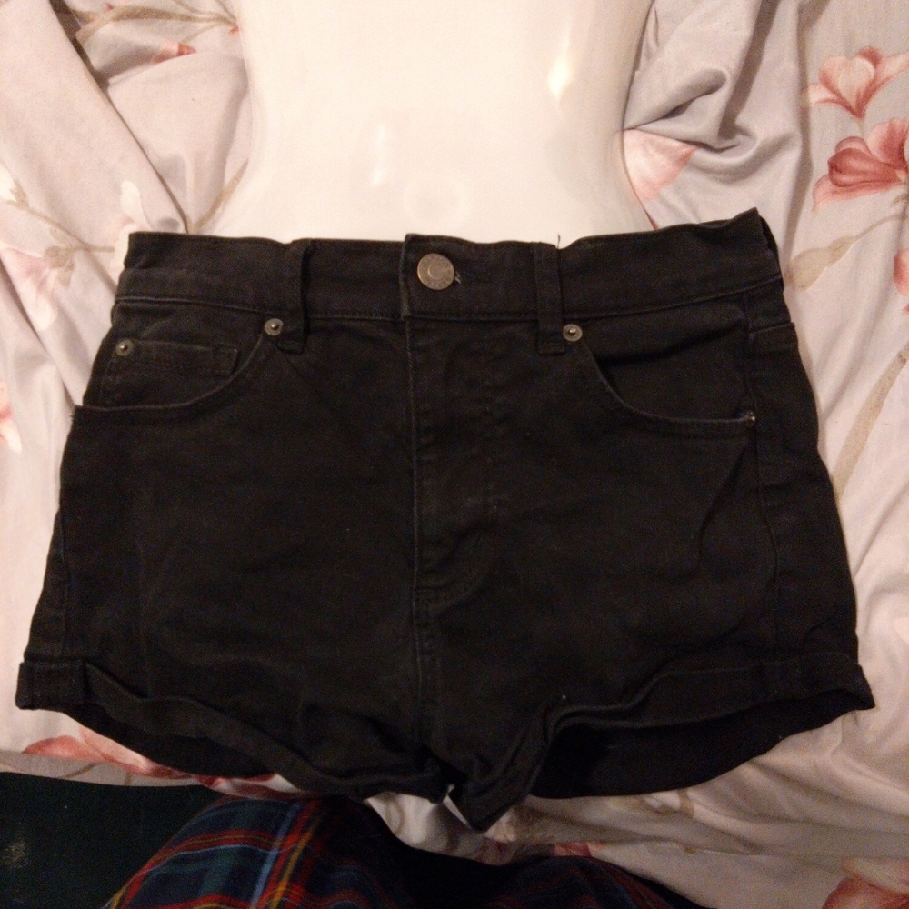 Black Jean Shorts